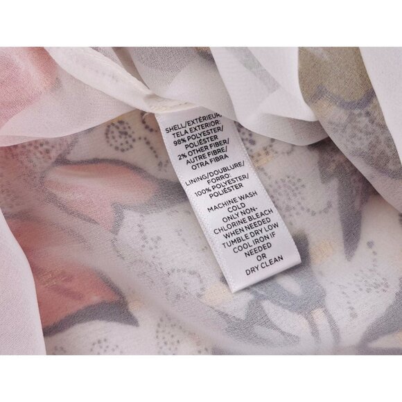 Loft Womens Floral Off-Shoulder Blouse Size Small Ruffled Short Sleeves Career - Picture 3 of 5